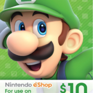 NINTENDO $10 ESHOP CARD USD - NINTENDO SWITCH/3DS/WIIU - KEY (USA)