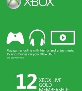 12 MONTH XBOX LIVE GOLD MEMBERSHIP CARD - KEY (GLOBAL)